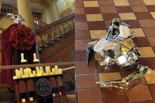 Tượng quỷ Satan bên trong Tòa nhà hội đồng tiểu bang Iowa bị chặt đầu