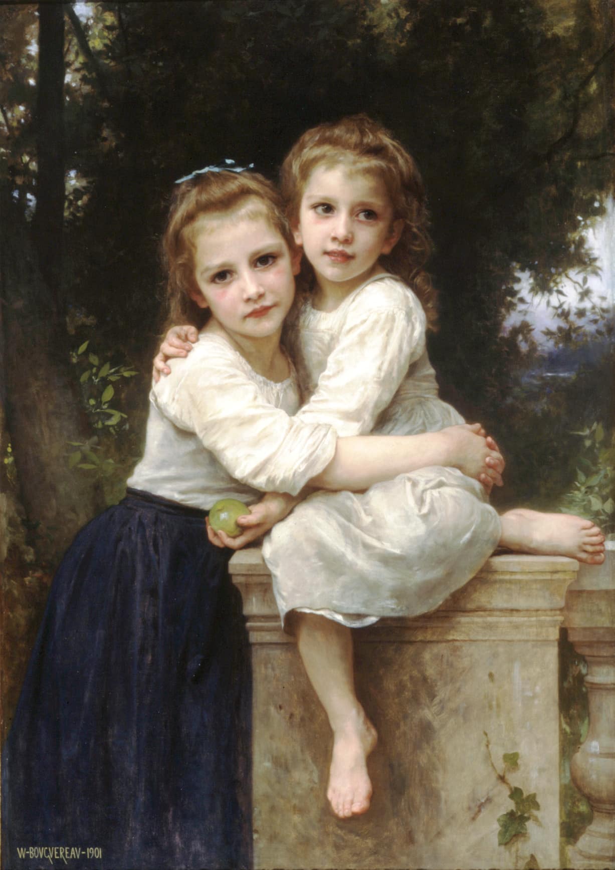 William Adolphe Bouguereau 1825 1905 Two Sisters 1901