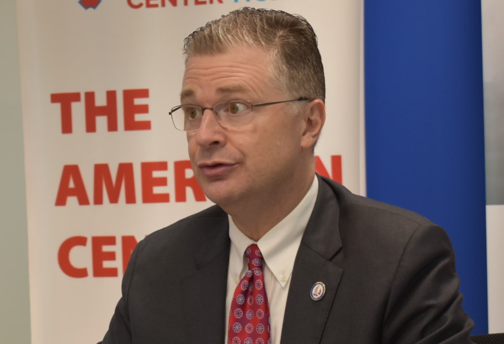 Daniel Kritenbrink at the American Center in Ho Chi Minh City Vietnam