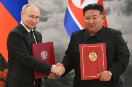 Tổng thống Putin và Chủ tịch Kim ký hiệp định phòng thủ chung Nga-Triều