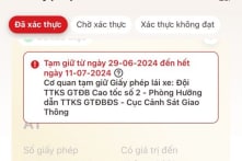 Bị tước giấy phép lái xe trên VNeID, bản cứng liệu có dùng được?