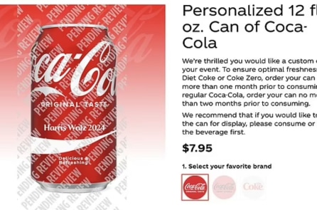 Công cụ cá nhân hóa lon Coca cấm từ ‘Giêsu’, ‘Trump’ nhưng cho phép từ ‘Satan’, ‘Harris Walz’