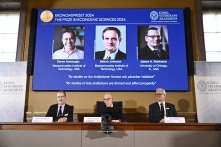 Giải Nobel Kinh tế 2024 được trao cho 3 học giả Mỹ