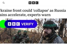 BBC: Chuyên gia cảnh báo chiến tuyến Ukraine có thể sụp đổ