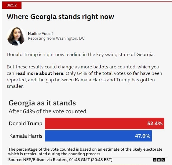 Georgia Trump dang dan truoc