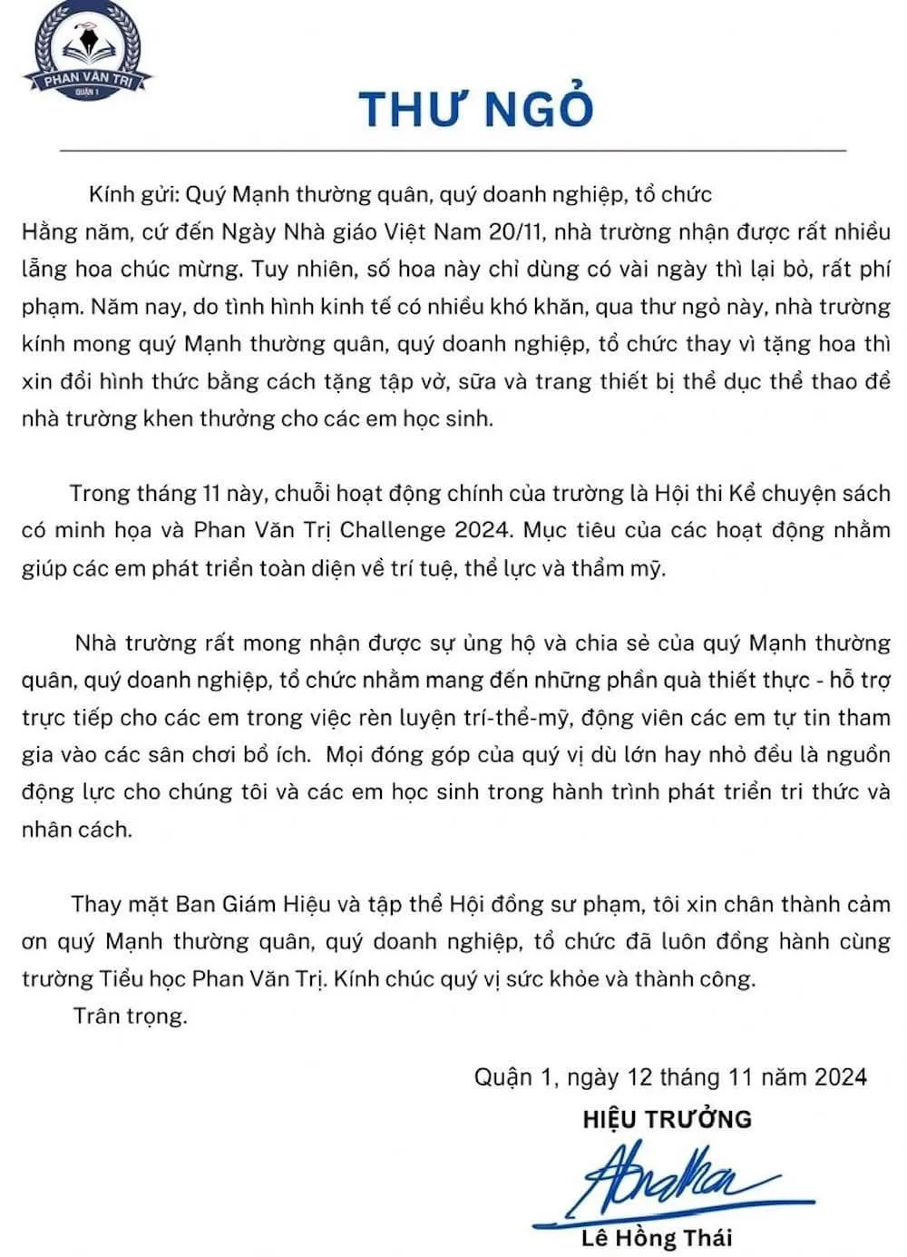 thay hieu truong xin doi hoa 20 11 lay vo sua thiet bi the duc cho hoc sinh 0