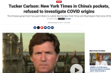 Nhà báo nổi tiếng Tucker Carlson từng tiết lộ New York Times được Chính phủ Trung Quốc tài trợ