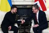 Tổng thống Ukraine Volodymyr Zelensky gặp Thủ tướng Anh Keir Starmer tại London