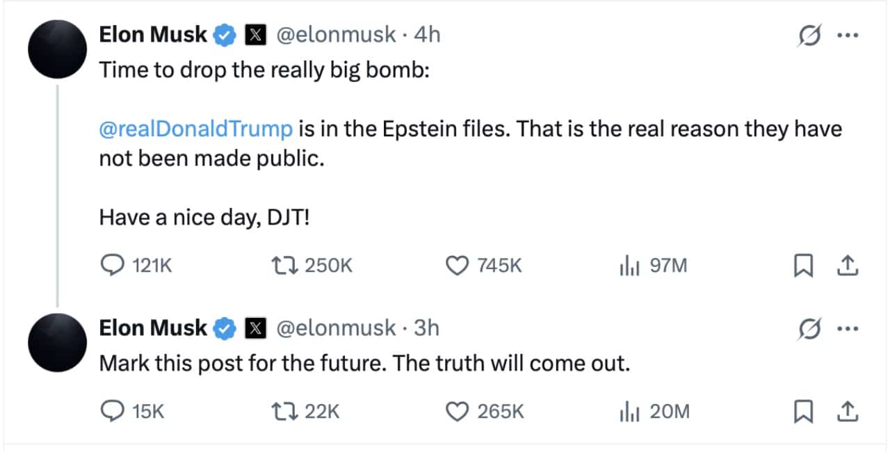 Musk to cao Trump