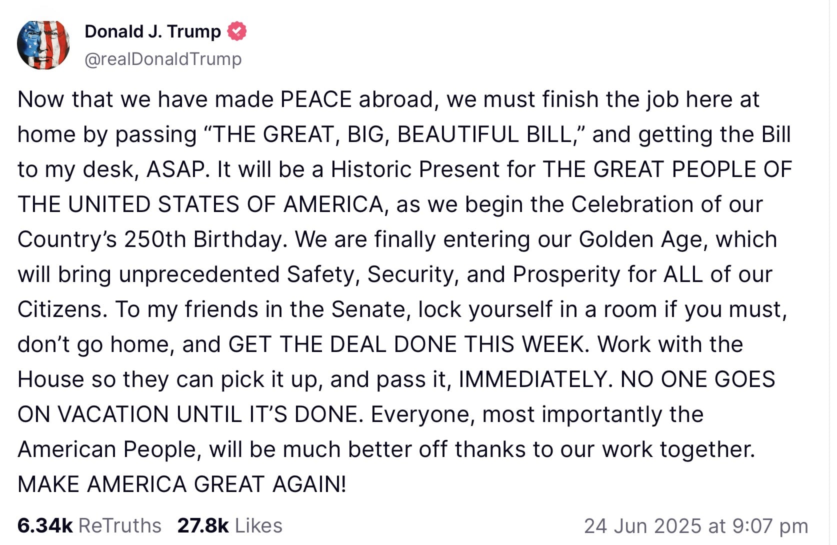 Trump thuc giuc quoc hoi thong qua du luat chi tieu