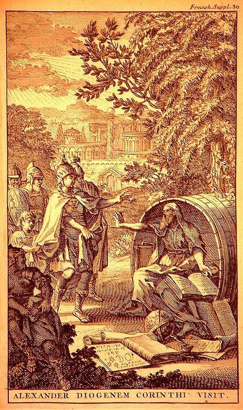 500px Alexander visits Diogenes in Corinth Diogenes asks him to stand out of his sun 1696