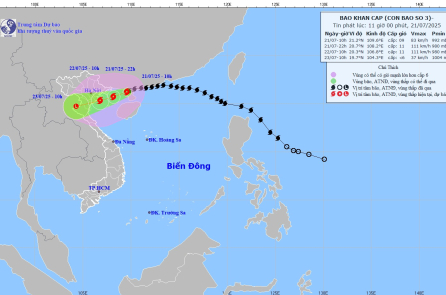 Bão số 3 giật cấp 11, cách Quảng Ninh 190km