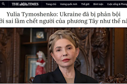 Tymoshenko: Phương Tây đang kiểm soát Ukraine ở mức độ “không thể chấp nhận được”