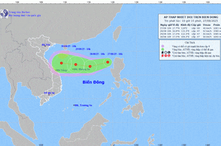 Áp thấp nhiệt đới đã hình thành trên Biển Đông