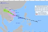 Bão số 10 cách TP. Huế khoảng 170km, giật cấp 15