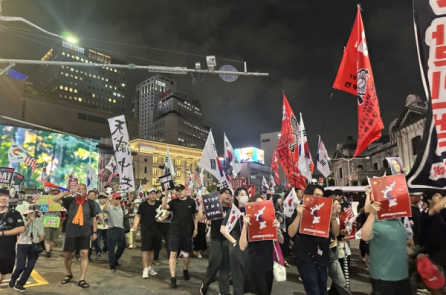 Hàng ngàn người Hàn Quốc tuần hành “chống ĐCSTQ” tại Myeongdong, Seoul