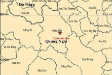 Quảng Ngãi xảy ra hai trận động đất liên tiếp