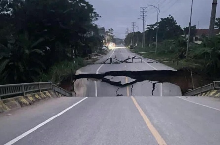 Sập cầu tại Tuyên Quang