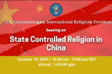 Ủy ban USCIRF nhấn mạnh về cuộc đàn áp Pháp Luân Công