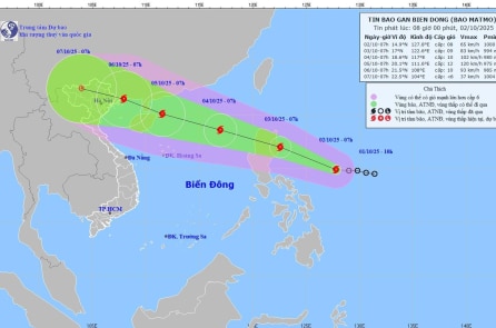 Áp thấp nhiệt đới đã mạnh lên thành bão, hướng về biển Đông