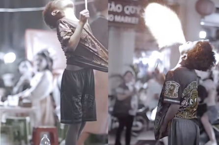 Một đường dây chăn dắt trẻ em ngậm dầu phun lửa thu về 30 triệu đồng/tháng