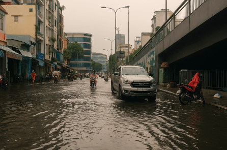 Mưa lớn kết hợp triều cường vượt mốc lịch sử, Nam Bộ có nơi ngập sâu 1,6 m