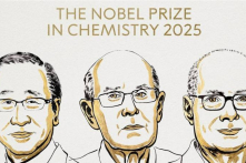 Ba nhà khoa học đoạt giải Nobel Hóa học nhờ nghiên cứu về khung kim loại hữu cơ