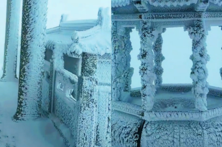 Điện Long Vương ở Bắc Đài, Ngũ Đài Sơn bị đóng băng — đẹp tựa chốn tiên cảnh Điện Long Vương ở Bắc Đài, Ngũ Đài Sơn bị đóng băng — đẹp tựa chốn tiên cảnh