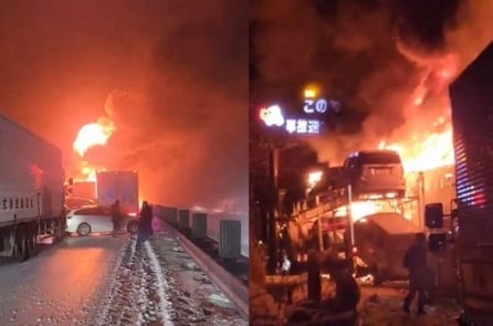 Tai nạn liên hoàn trên cao tốc Nhật Bản: 26 người bị thương, 1 người chết