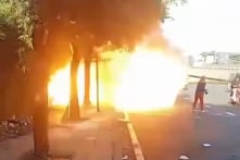 TP.HCM: Nổ bình gas mini trên xe bún rong, lửa bùng dữ dội