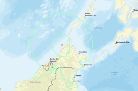 Động đất 7 độ xảy ra gần đảo Borneo ở Đông Nam Á