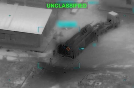 Mỹ công bố video mới, tấn công chính xác hệ thống phóng tên lửa đạn đạo của Iran