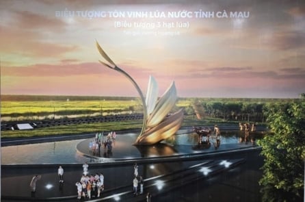 Cà Mau xây dựng Bảo tàng Lúa nước, biểu tượng ‘Ba hạt lúa’