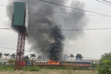 Tàu khách Hải Phòng – Hà Nội cháy khi đang chạy