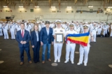 Siêu mẫu hạm USS Ford đã trở về cảng nhà; ông Hegseth đã có mặt để chào đón