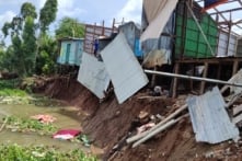 Thêm 40m bờ sông Hậu bị sạt lở