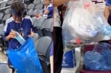 Hình ảnh đẹp tại World Cup: Cổ động viên Nhật Bản dọn rác sau trận đấu