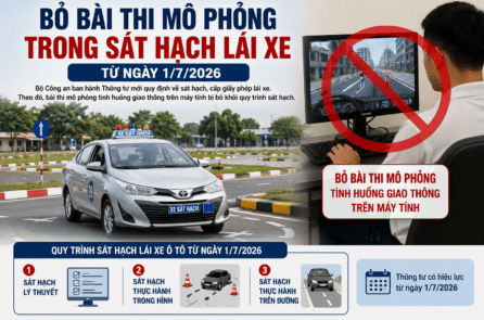 Bộ Công an chính thức bỏ bài thi mô phỏng trong sát hạch lái xe từ ngày 1/7 