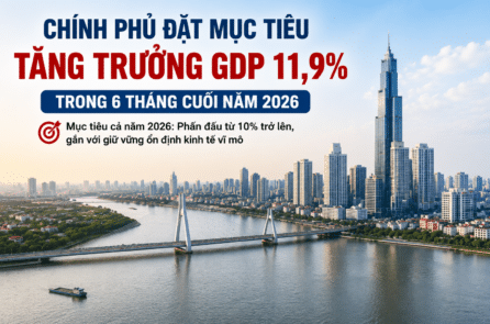 Chính phủ đặt mục tiêu GDP 6 tháng cuối năm tăng 11,9% 