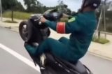 Nam dân quân tự vệ bị tịch thu xe lần 2 do bốc đầu xe
