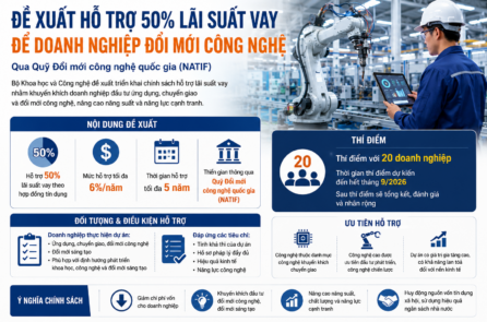 Đề xuất hỗ trợ 50% lãi suất vay để doanh nghiệp đổi mới công nghệ 