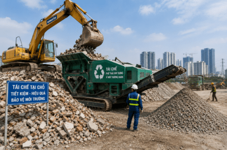 Hà Nội yêu cầu tái chế phế thải xây dựng ngay tại công trường 