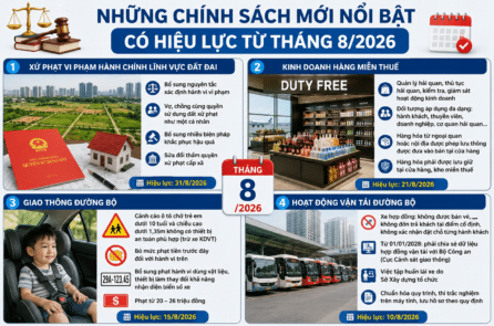 Hàng loạt chính sách mới bắt đầu có hiệu lực trong tháng 8/2026 