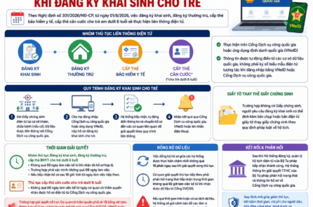 Từ 1/8, đăng ký khai sinh cho trẻ được thực hiện liên thông điện tử 