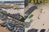 Bão lớn tàn phá Quảng Tây, 13 con sông vượt mức báo động; Ninh Minh chìm trong nước lũ