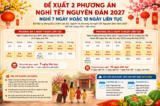 Bộ Nội vụ đề xuất hai phương án nghỉ Tết Nguyên đán 2027 