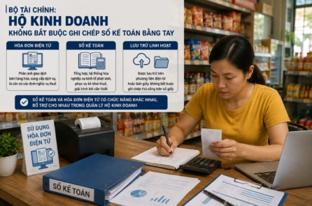 Bộ Tài chính: Hộ kinh doanh không bắt buộc ghi sổ kế toán bằng tay 