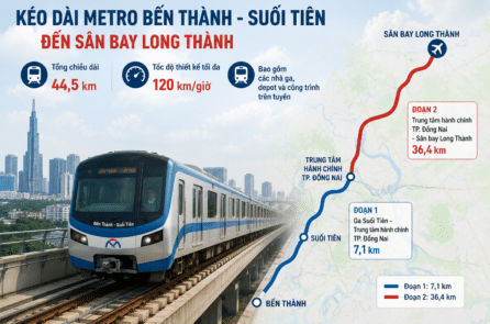 Chính phủ ‘chốt’ kéo dài metro Bến Thành – Suối Tiên đến sân bay Long Thành 