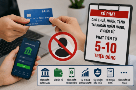 Cho thuê, mượn, tặng tài khoản ngân hàng có thể bị phạt tới 10 triệu đồng