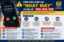 Công an cảnh báo cuộc gọi “nháy máy” từ đầu số 022, 024, 028 